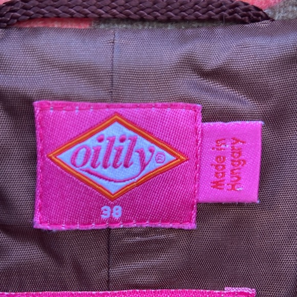 Oilily Vintage Y2K Floral Wool Blend Tie Front Blazer Jacket Women's Size M - Picture 4 of 11